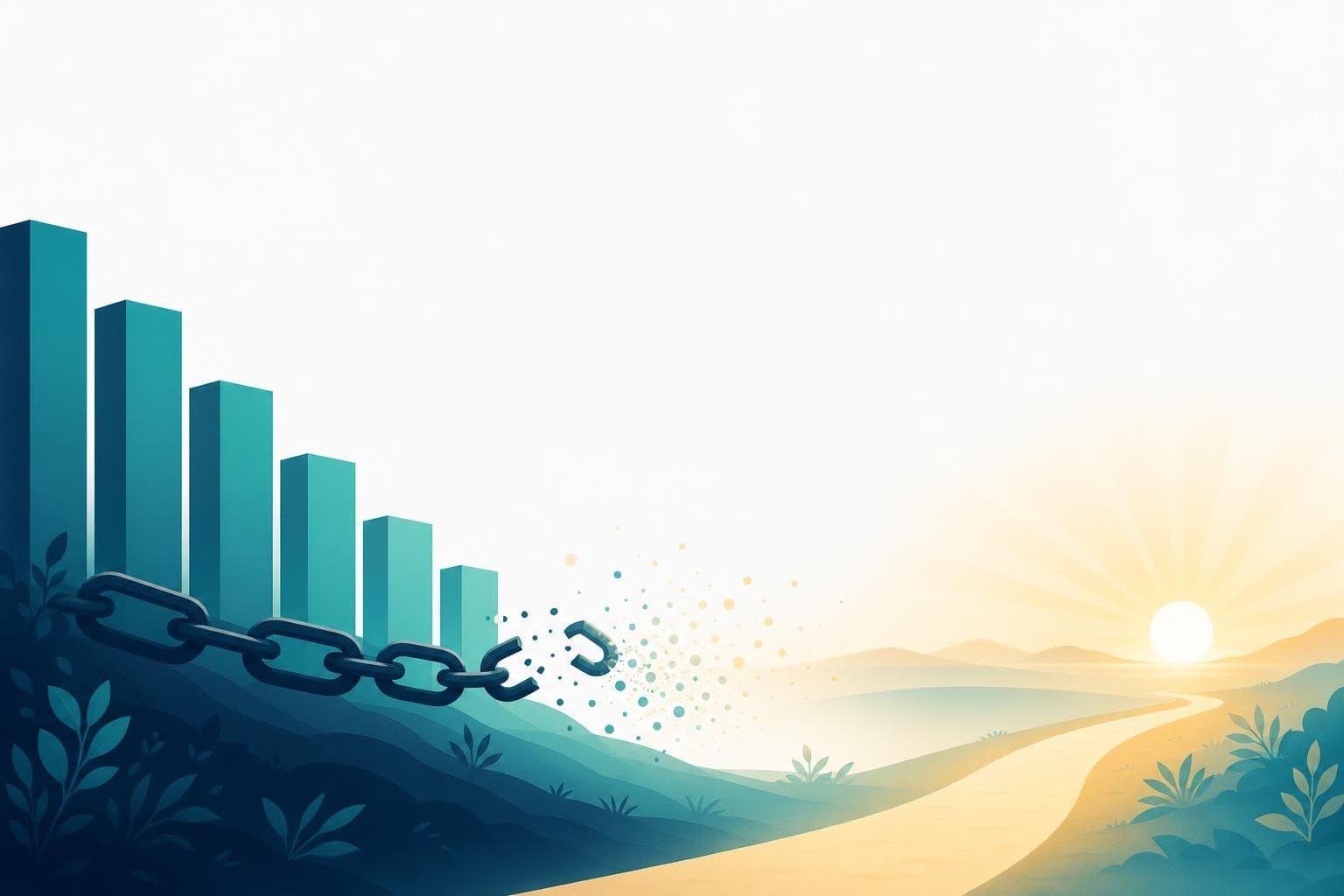 A person feeling free and confident after becoming debt-free